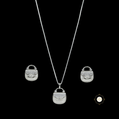 Sparkling Glamour Bag Necklace Set