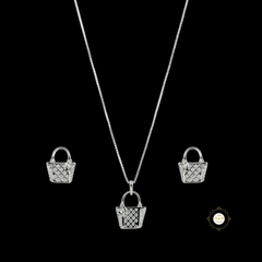 Sparkling Glamour Bag Necklace Set