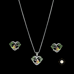 Sparkling Sparrow s Haven Necklace Set