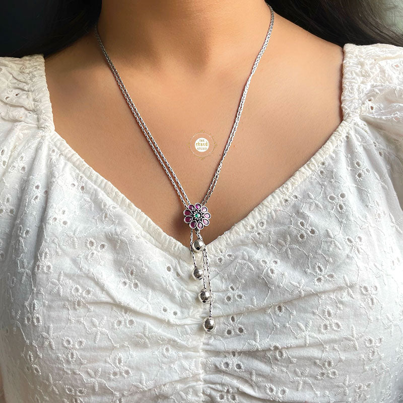 Nazaakat Floral Drop Necklace