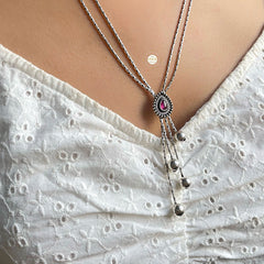 Nazaakat Floral Drop Necklace