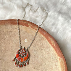 Natural Stone Chaand Sitaara Necklace