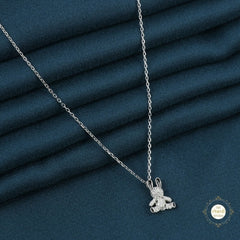 Sparkling Silver Bunny Bliss Necklace