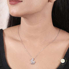 Sparkling Silver Butterfly Necklace