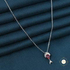 Sparkling Silver Cute Fish Necklace