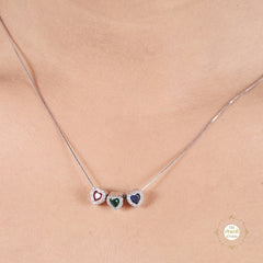 Sparkling Silver I Heart You Necklace