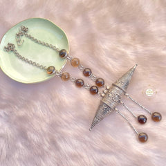 Statement Conoid Stone Necklace