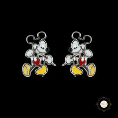 Sparkling Silver Mickey Mouse Necklace Set