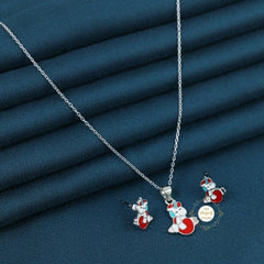 Sparkling Silver Dreamy Unicorn Charm Necklace Set