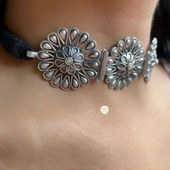 Dilkash Pearl Flower Statement Necklace