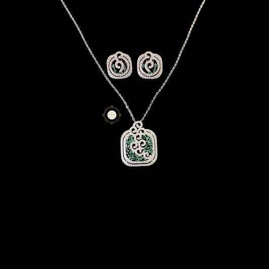 Sparkling Spiral Garden Necklace Set