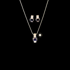 Sparkling Solitaire Necklace Set