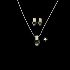 Sparkling Solitaire Necklace Set