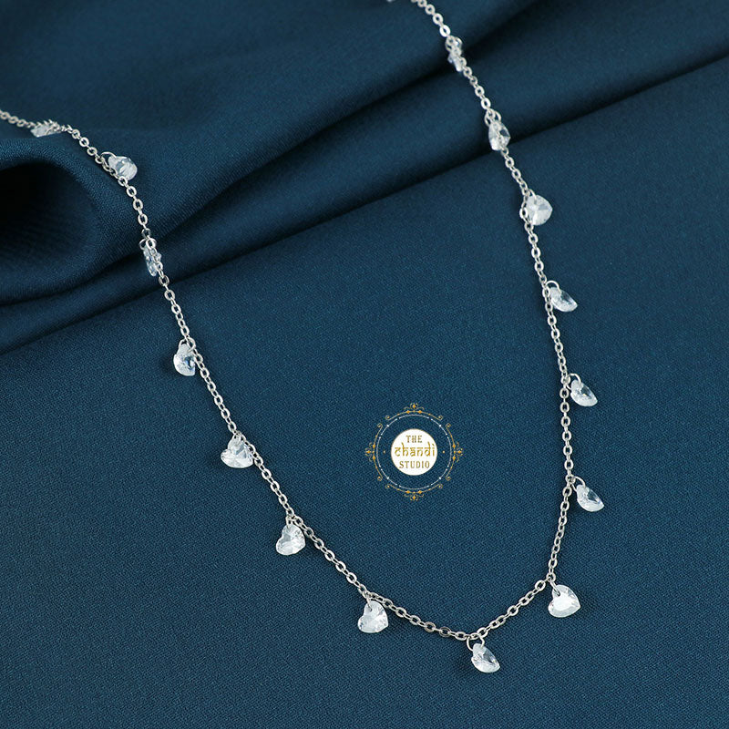 Sparkling Silver Treasure Necklace Set