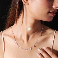 Sparkling Silver Treasure Necklace Set