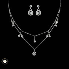 Sterling Silver Sparkling Starry Gleam Necklace Set