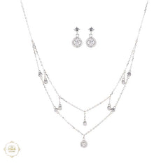 Sterling Silver Sparkling Starry Gleam Necklace Set