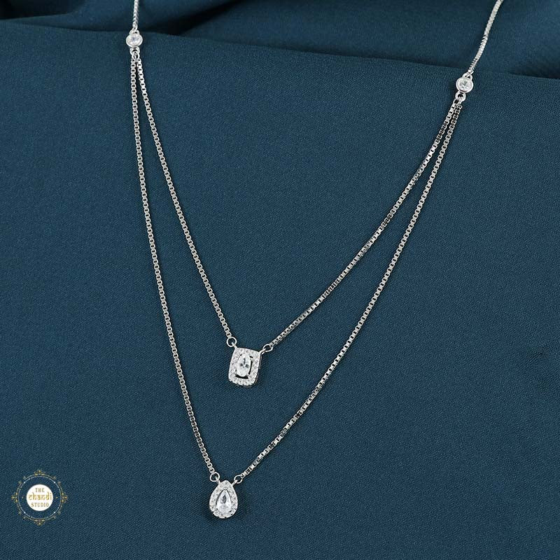 Sterling Silver Sparkling  Gleam Necklace
