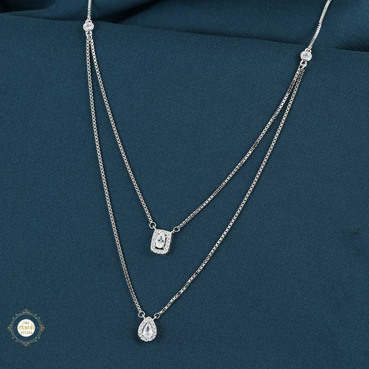Sterling Silver Sparkling  Gleam Necklace