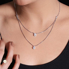 Sterling Silver Sparkling  Gleam Necklace