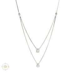 Sterling Silver Sparkling  Gleam Necklace