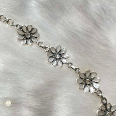 925 Sterling Silver Minimal Floral Necklace