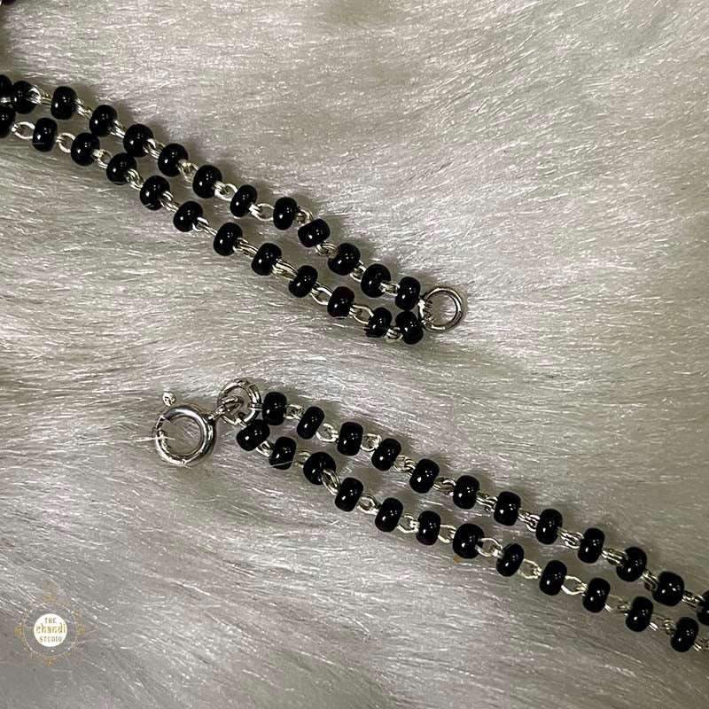 925 Sterling Silver Navratna Drop Mangalsutra