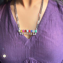 Shop Silver Navaratna Mangalsutra