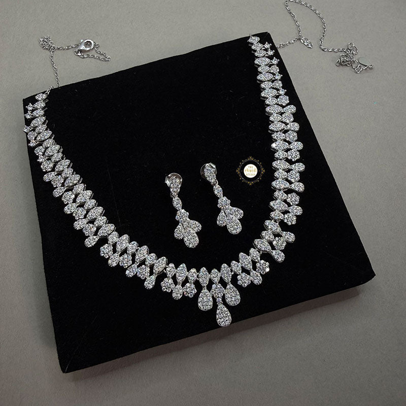 Sparkling Silver Twilight Glow Necklace Set