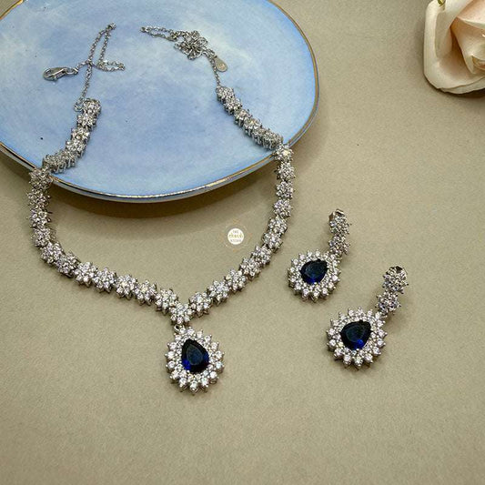 Sparkling Silver Twilight Sapphire Set