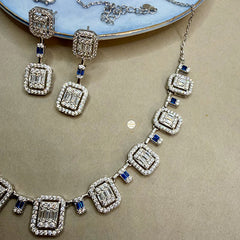 Sparkling Silver Ocean Royale Necklace Set
