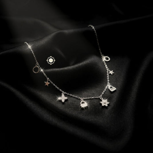 Sterling Silver Sparkling Twilight Neckace