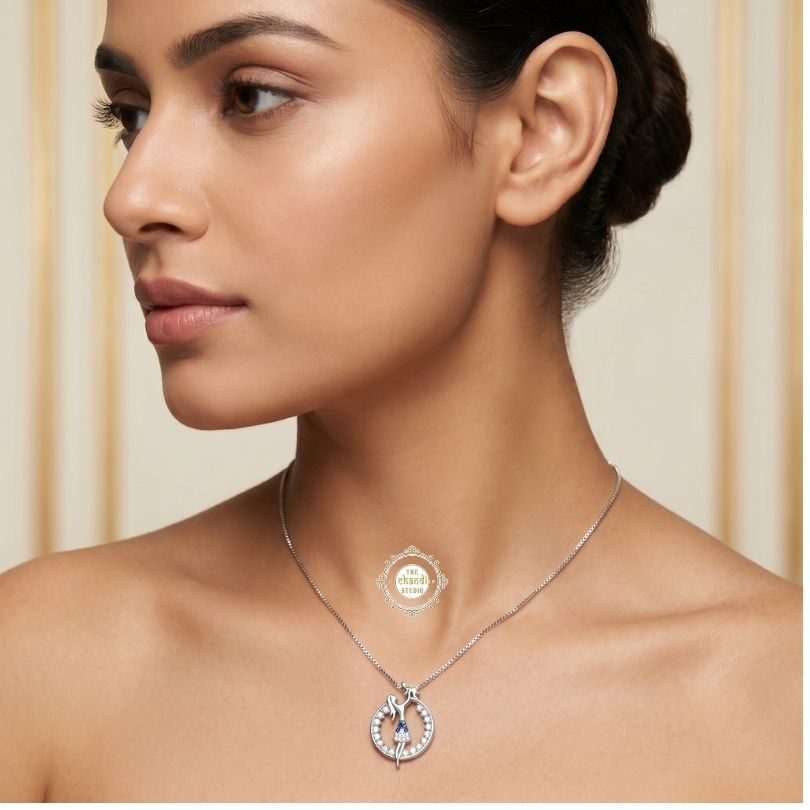 Sterling Silver Sparkling Mom's Little Star Necklace