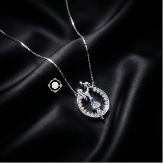 Sterling Silver Sparkling Mom's Little Star Necklace