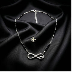 Sparkling Silver Infinity Mangalsutra