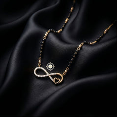 Sparkling Silver Infinity Mangalsutra