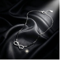 Sparkling Silver Infinity Mangalsutra