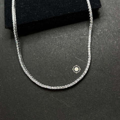 Sterling Silver Sparkling Celeste Tennis Necklace Set