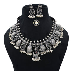 Dove Paisley Pearl Necklace With Earring