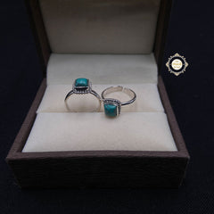 Silver Turquoise Toe Ring