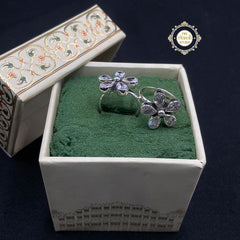 Dainty Flower Toe Ring 925 Pure Silver