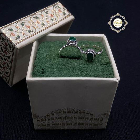 925 Silver Stone Toe Ring