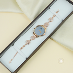 Sterling Silver Rose Gold Women Watch