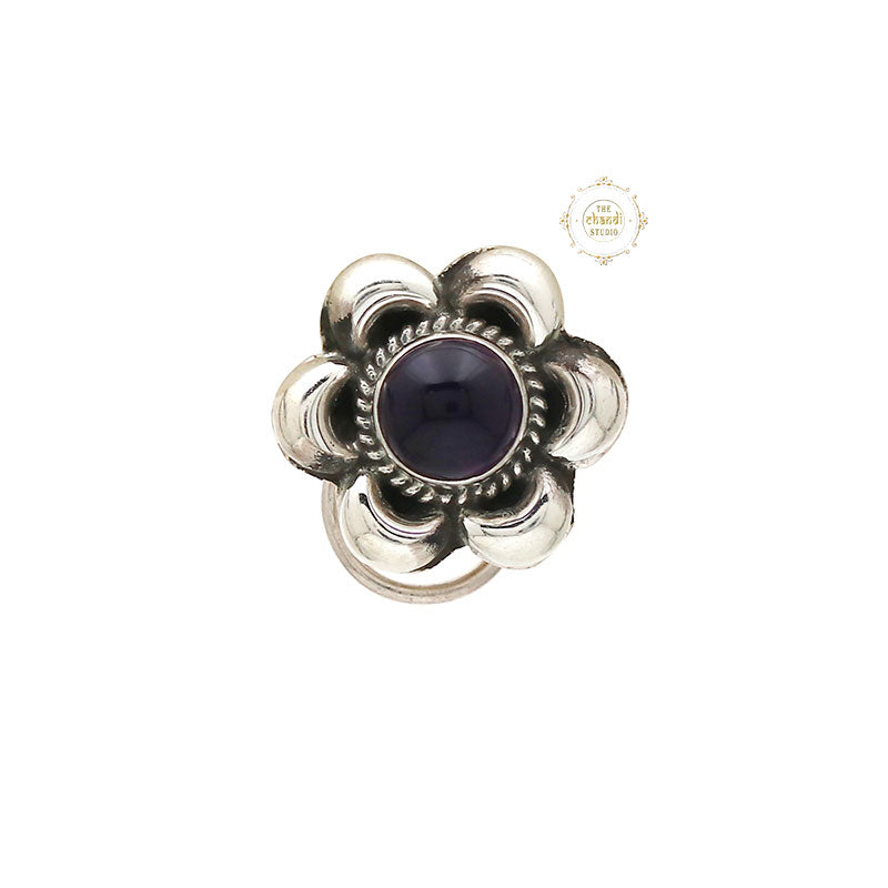 Sterling Silver Stone Nosepin (Wired)