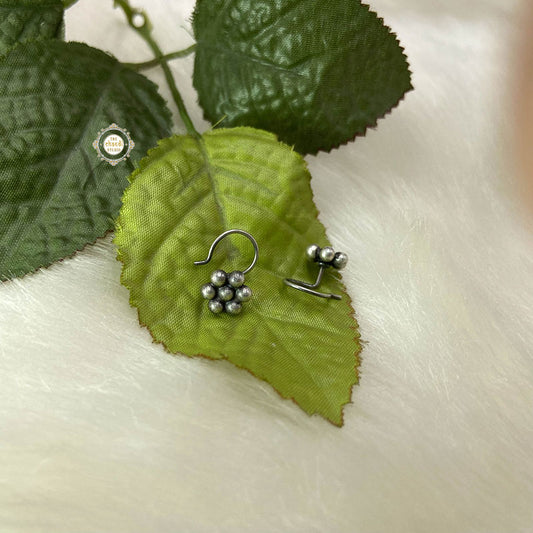 Sterling Silver Flower Nose Pin (Wired)