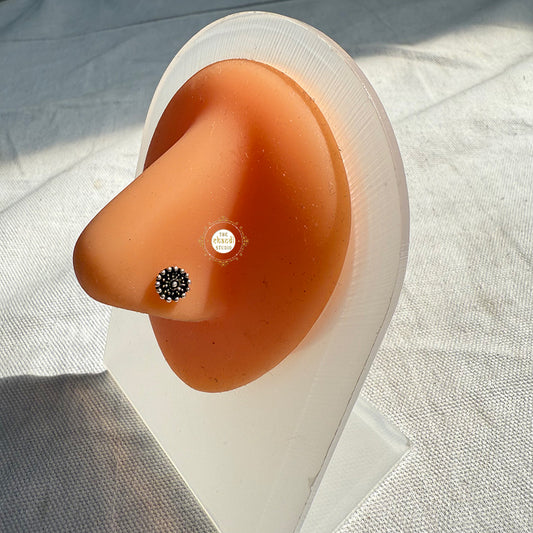 Sparkling Silver Oxibloom Nose Pin (Wired)