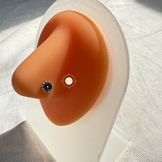 Sparkling Silver Oxibloom Nose Pin (Wired)