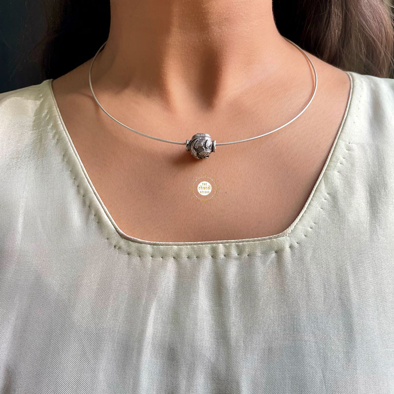 Silver ball necklace – Eta Jewels