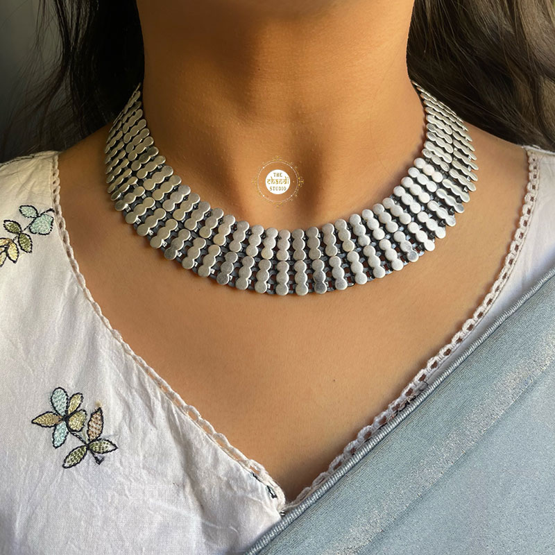 Sterling Silver Cubic Zirconia Choker Necklace – Bijou Jewellery