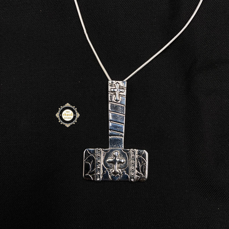 Heavy Thor's Hammer Knotwork Viking Necklace | Viking Warrior Co.